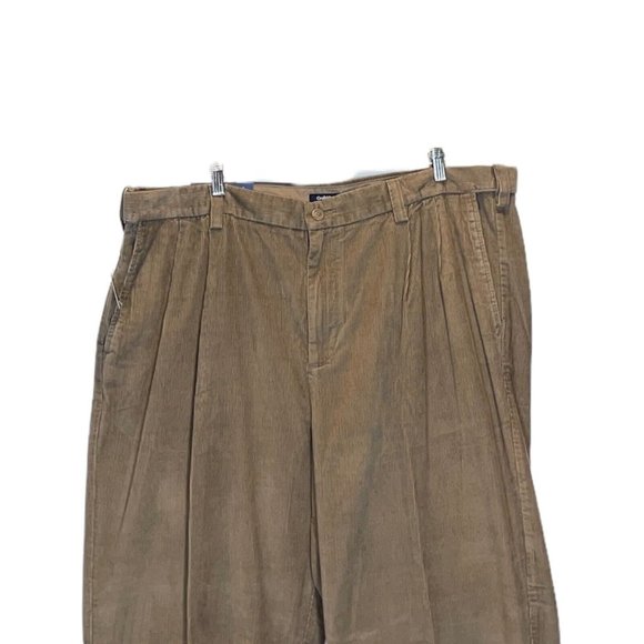 New Croft & Barrow Big and Tall Comfort Corduroy Pleated Tan 46 x 29 Pants - Picture 5 of 5